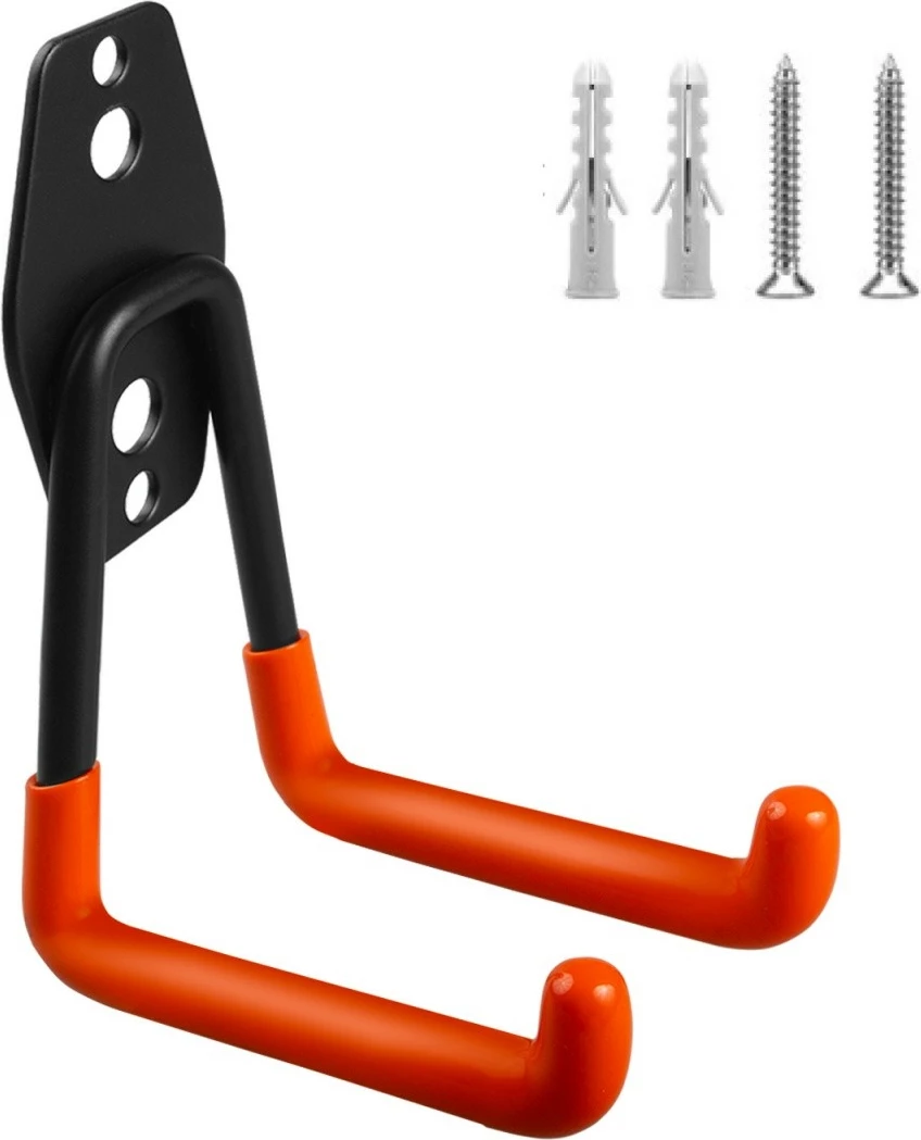 Mbajtëse muri për garazh Maclean MC-443, çelik, 50 kg, zezë/portokalli