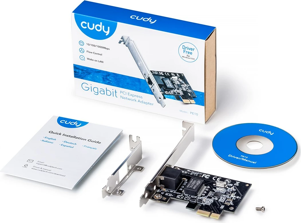 Kartë rrjeti Cudy PE10, PCI Express, Gigabit Ethernet