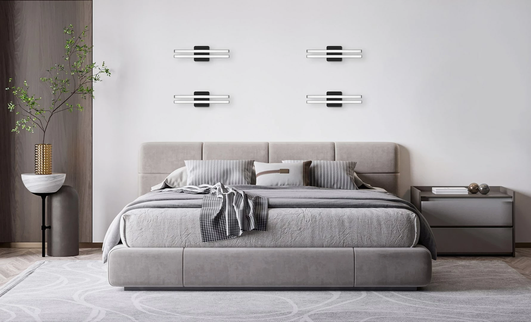 Llambë muri LED Activejet AJE-SALY, E zezë