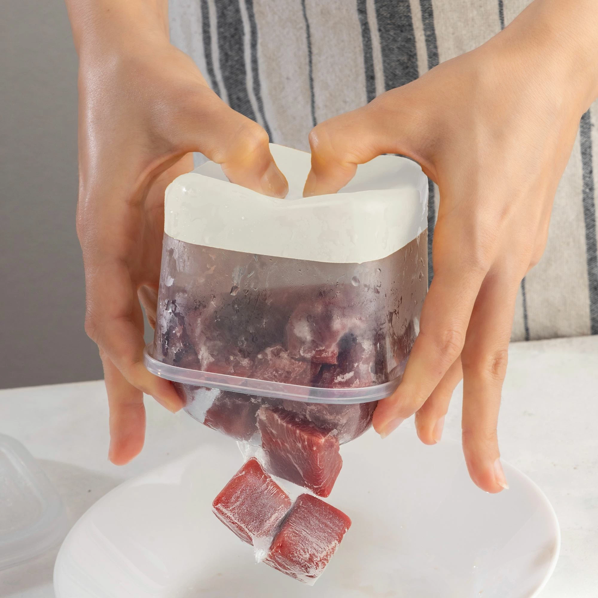 Set organizues për frigorifer (4 copë), Hermia, 4C, ngjyrë gri