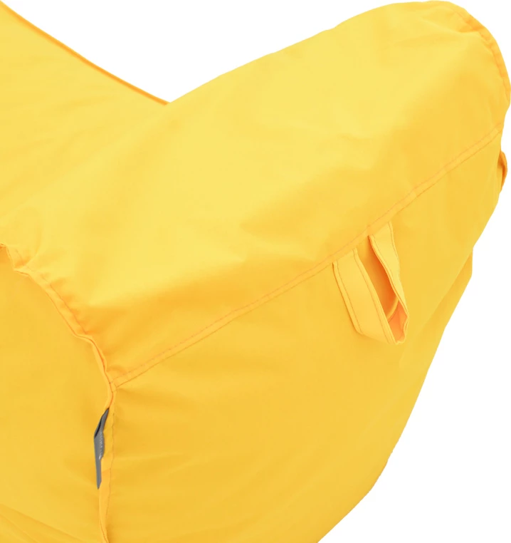 Puf lounge Lara, i verdhë, rezistent ndaj ujit, 60x150x40cm