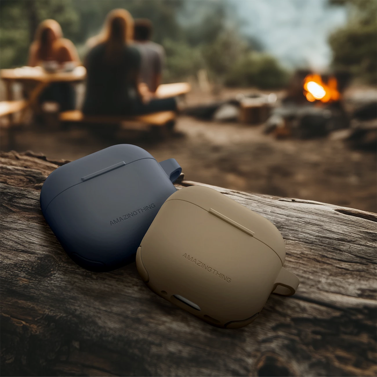 Mbështjellës AmazingThing Omni Case për AirPods 4, i zi