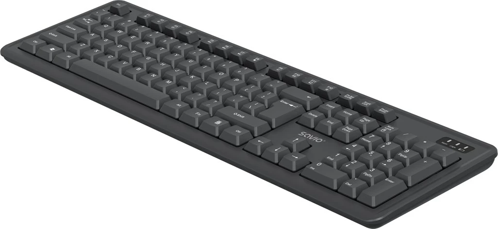 Set tastierë dhe maus wireless Savio KB-03, USB, QWERTY, Anglisht, e zezë