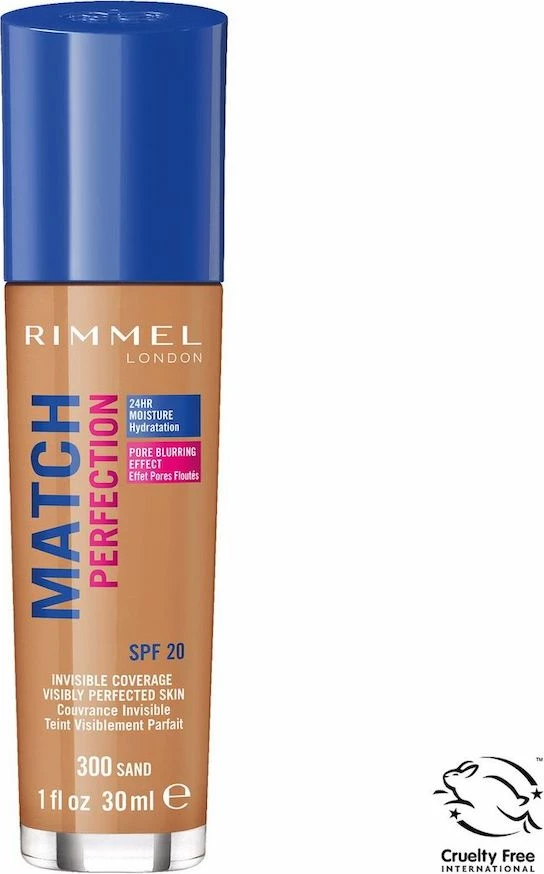 Fondatinë Rimmel Match Perfection 300 Sand SPF 20, 30ml