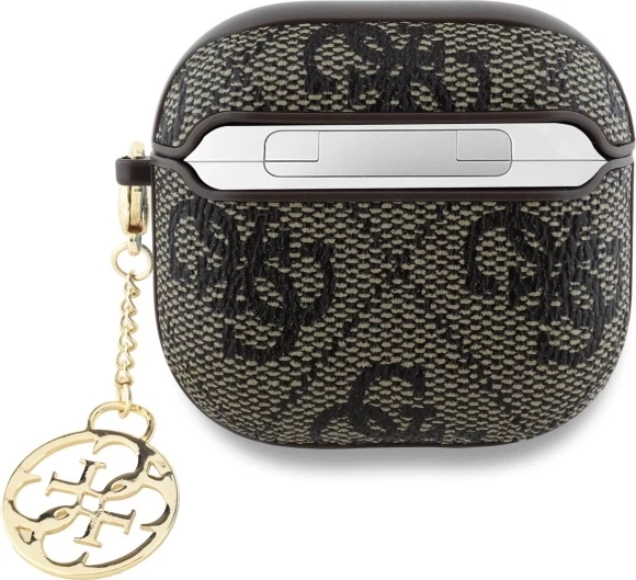 Mbështjellës Guess 4G Charm Collection për AirPods 4, Kafe
