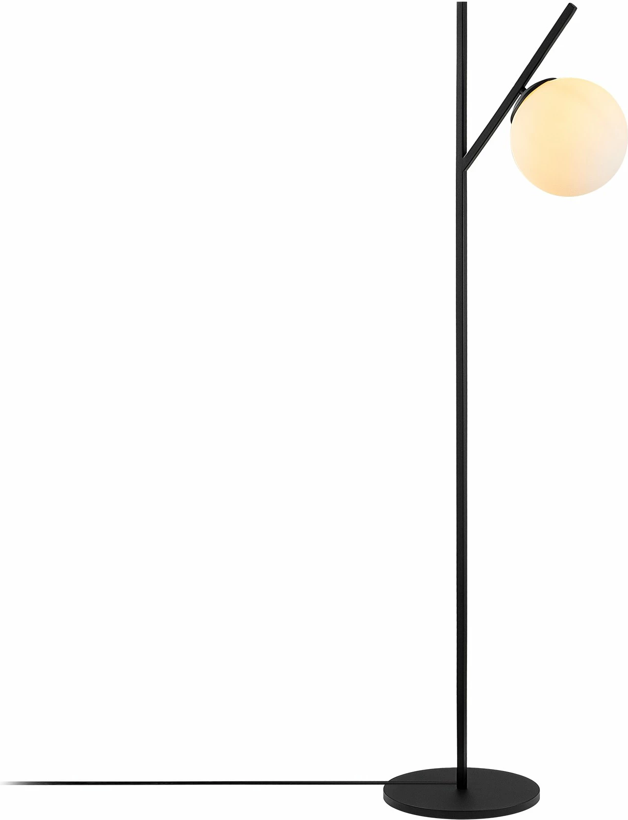 Llambë dyshemeje Opviq, Fork - 13026, ngjyrë e zezë/krem