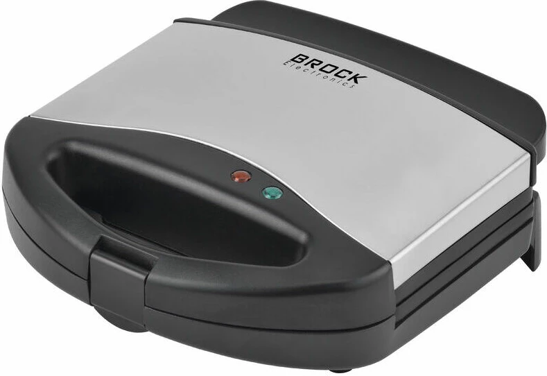Aparat për sanduiça Brock SPM 3006 S, 750 W, double, zi/argjend