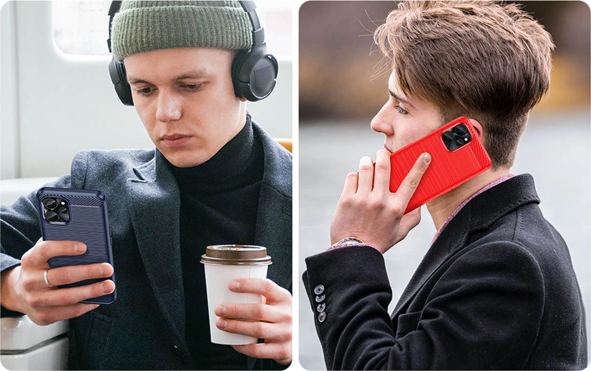 Mbështjellës Hurtel Carbon Case për Realme 10 5G / Realme 9i 5G, TPU, i zi