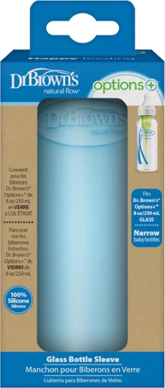 Veshje Silikoni për Shishe Qelqi Dr. Brown’s 250 ml, blu