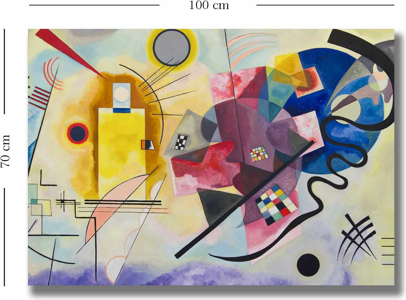 Pikturë dekorative në kanavacë, shumëngjyrëshe, 70x100cm, Wallity, Kandinsky