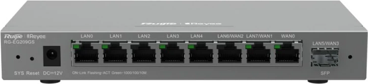 Ruter me tela Ruijie RG-EG209GS, 8x Gigabit Ethernet, 8x SFP, Gri