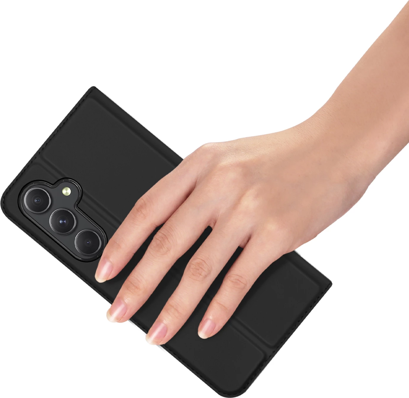 Mbështjellës Dux Ducis Skin Pro për Samsung Galaxy S24+, i zi, me kapak
