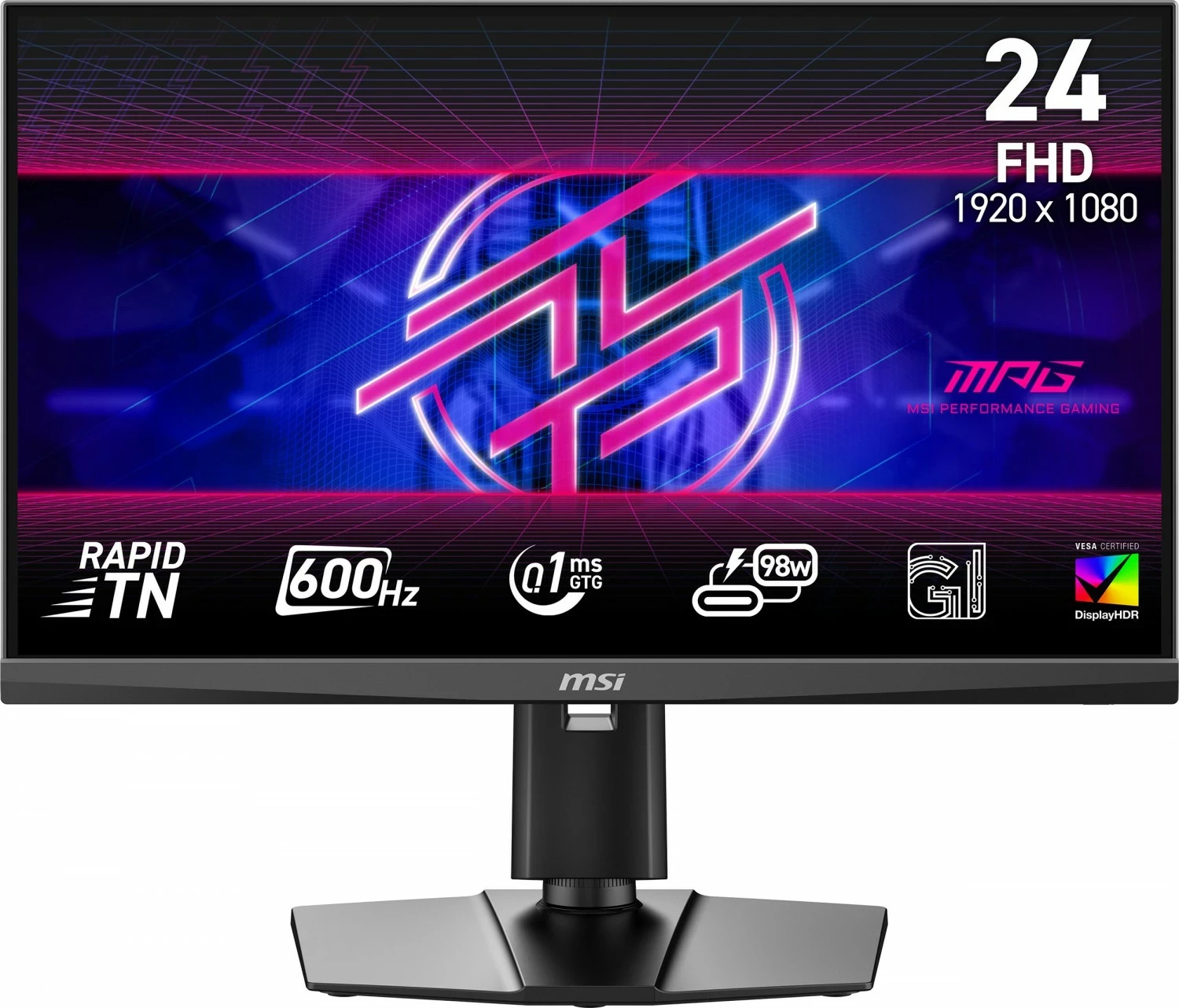 Monitor MSI MPG 242R X60N, 24.1", Full HD, 600Hz, Rapid TN, i zi