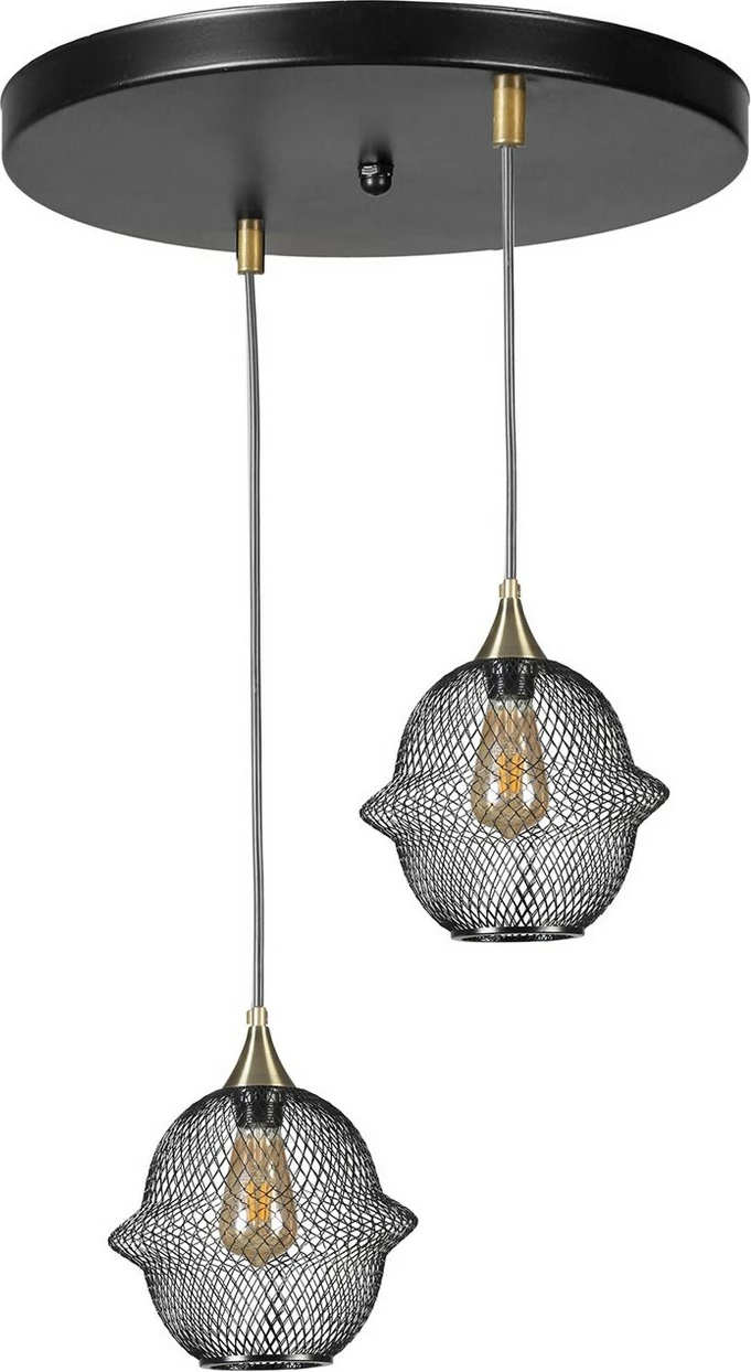 Llambë tavani Opviq Merkür 2 llampa, tepsi e zezë