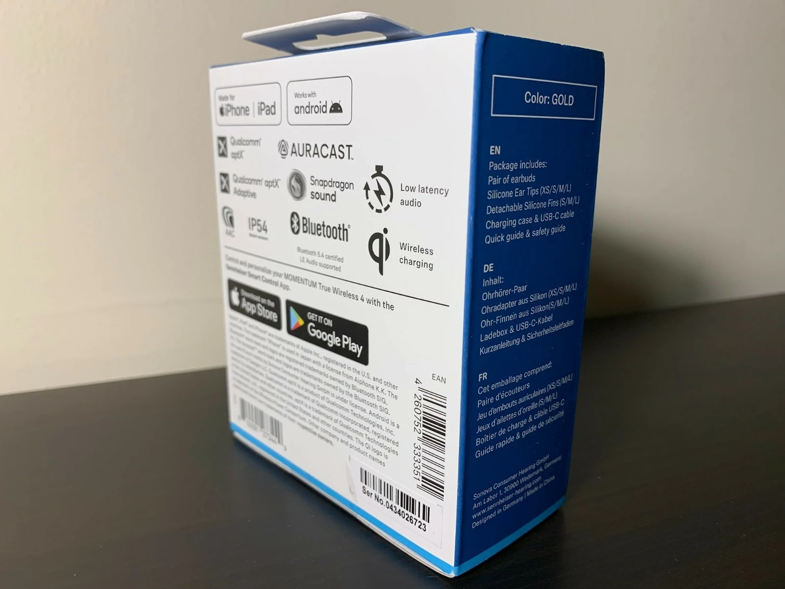 Kufje Sennheiser MOMENTUM True Wireless 4, Bluetooth 5.4, bateri 30-orëshe, Adaptive ANC, LE Audio, Auracast