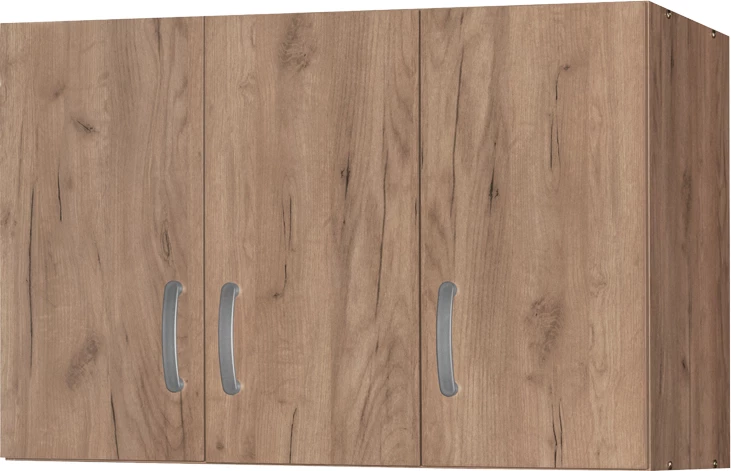 Dollap me tre dyer dhe kabinet Zelia natyral 90x42x240cm