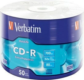 CD-R Verbatim 43787, 700MB, 52x, 50 copë, Cake Box