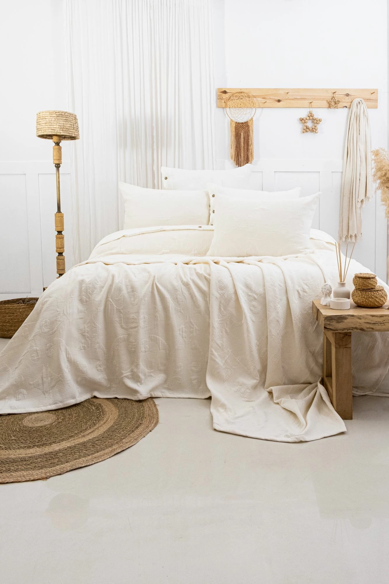 Set mbulesë dysheku dopio Julia, ngjyrë krem, L'essentiel