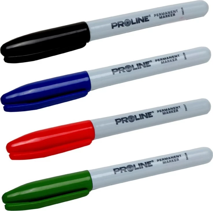 Marker permanent mini PROLINE 4 ngjyra, paketë 45 copë