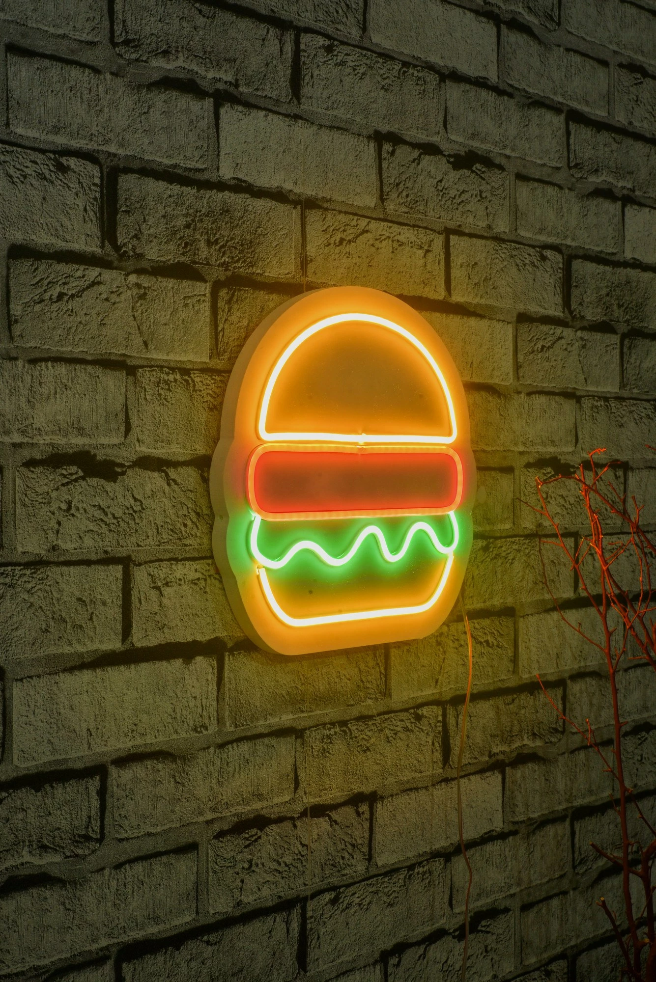 Dritë dekorative LED, plastikë, hamburger, shumëngjyrëshe