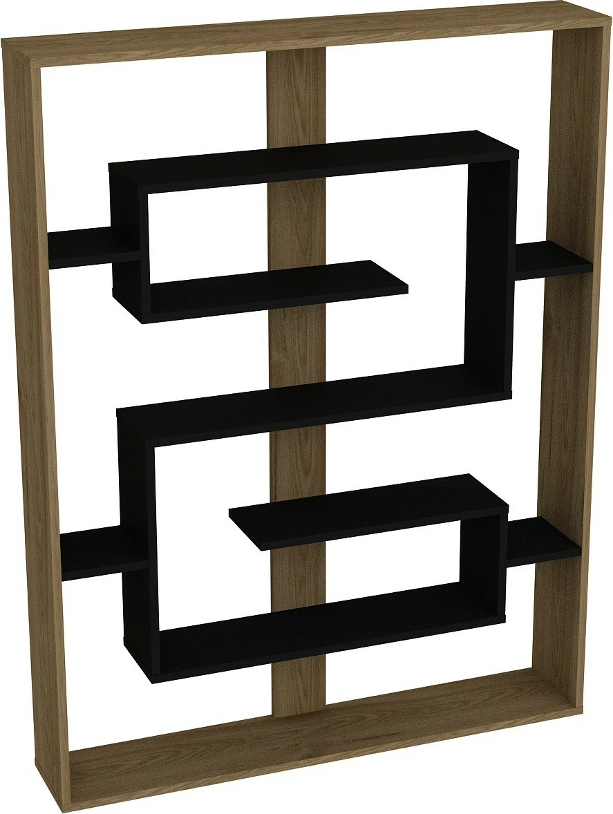 Raft librash Hanah Home, Esteban, ngjyrë e zezë dhe lis, Ud