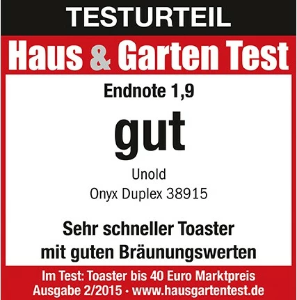 Toaster UNOLD Onyx Duplex 4 feta, 1400W, inox/zi