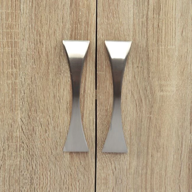 Librari melamine, ngjyrë sonama, me dorezë metalike, FH2027.03, 60x30x180 cm