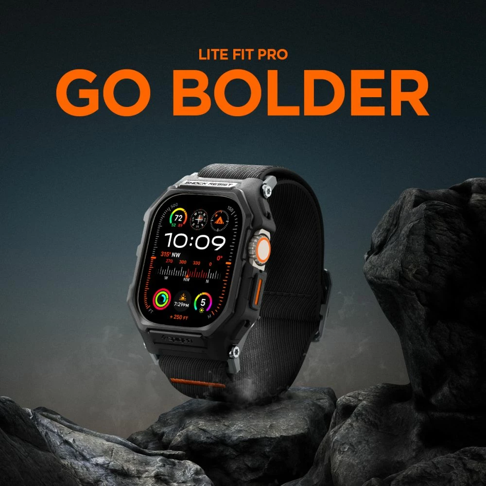 Mbështjellës Spigen Lite Fit Pro me rrip për Apple Watch Ultra 1/2 (49mm), Matte Black