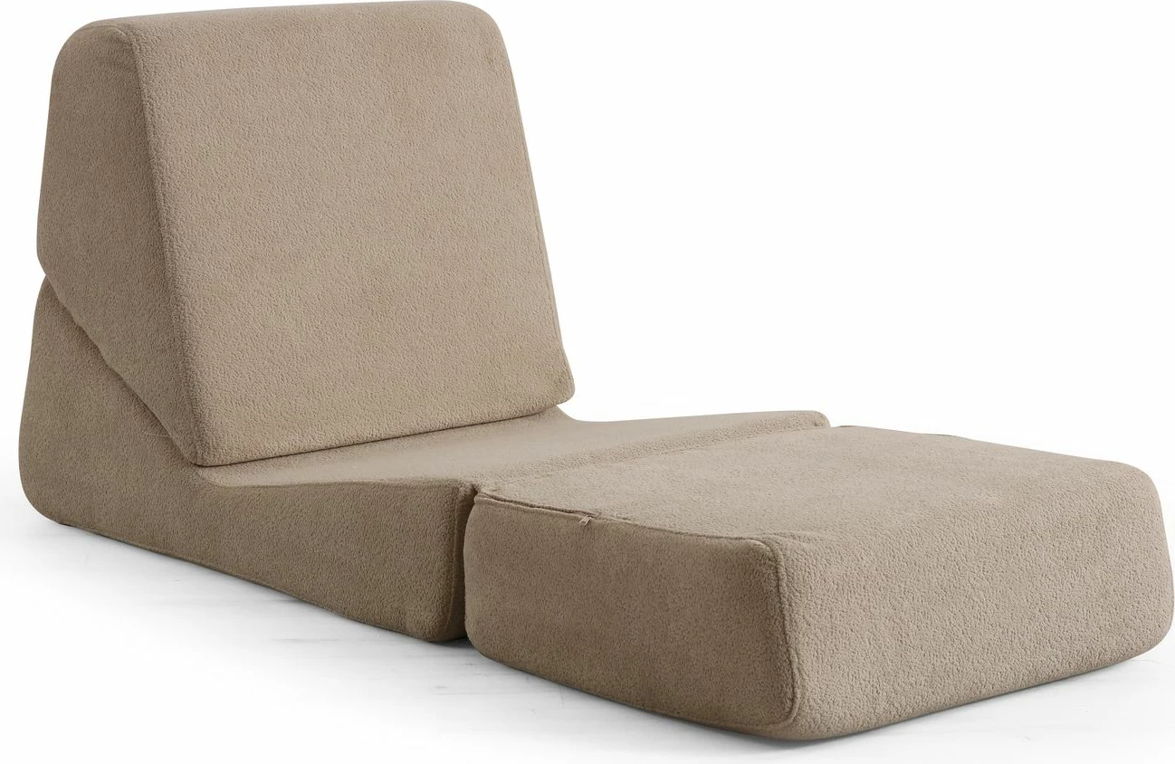 Krevat-karrige një vendës, ngjyrë krem e errët, Atelier del Sofa, Origami Convertable