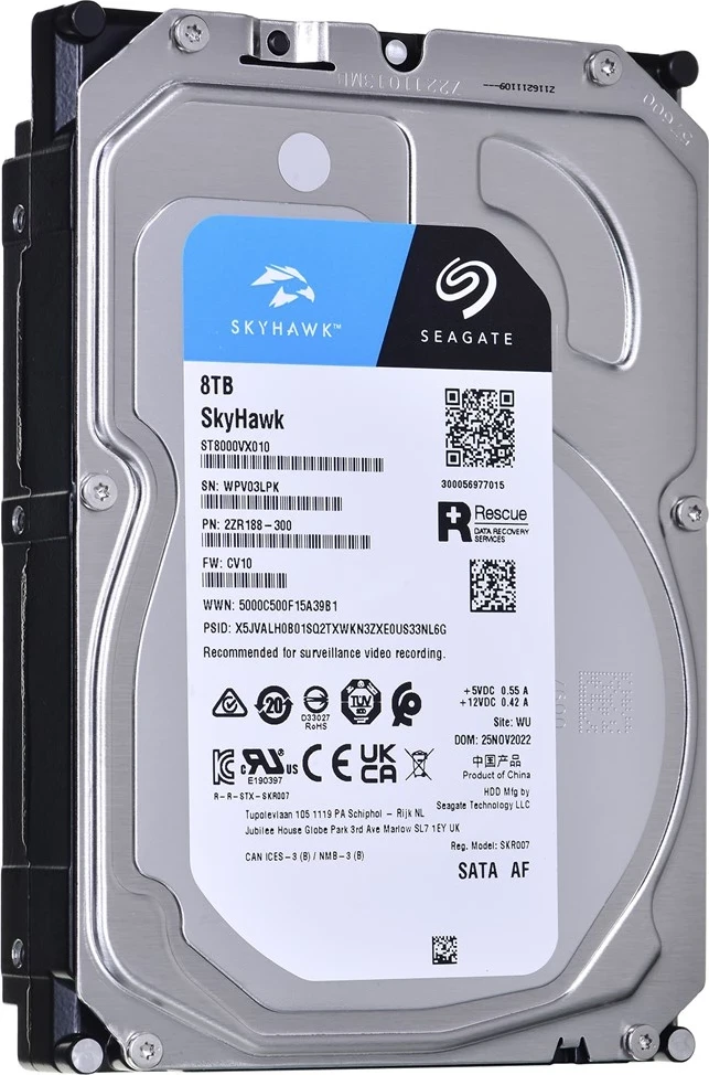 Hard Disk Seagate SkyHawk 3.5" 8000 GB Serial ATA III