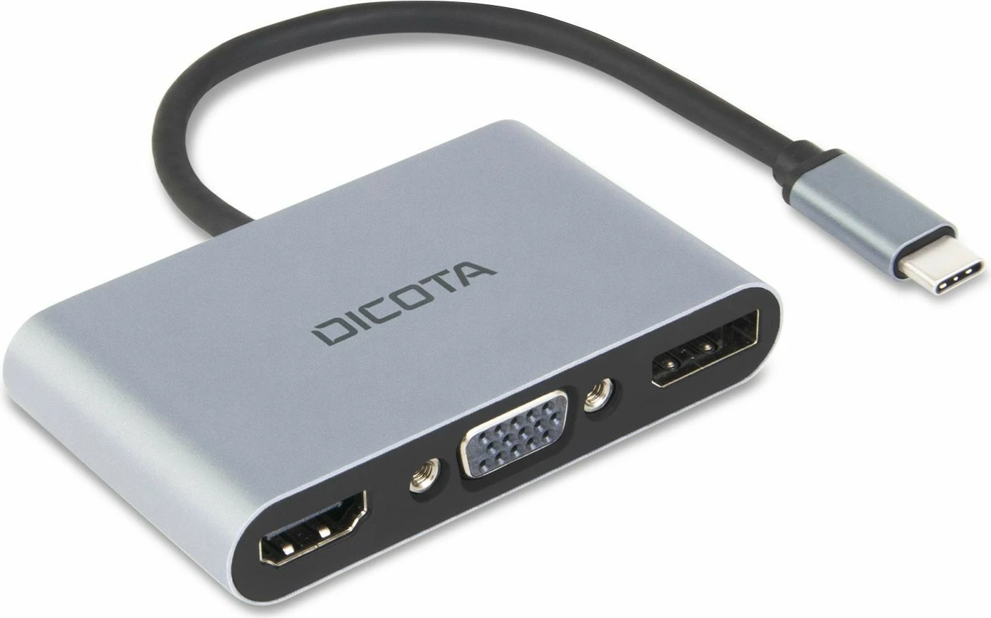 Docking station DICOTA D32064, USB Type-C, Silver
