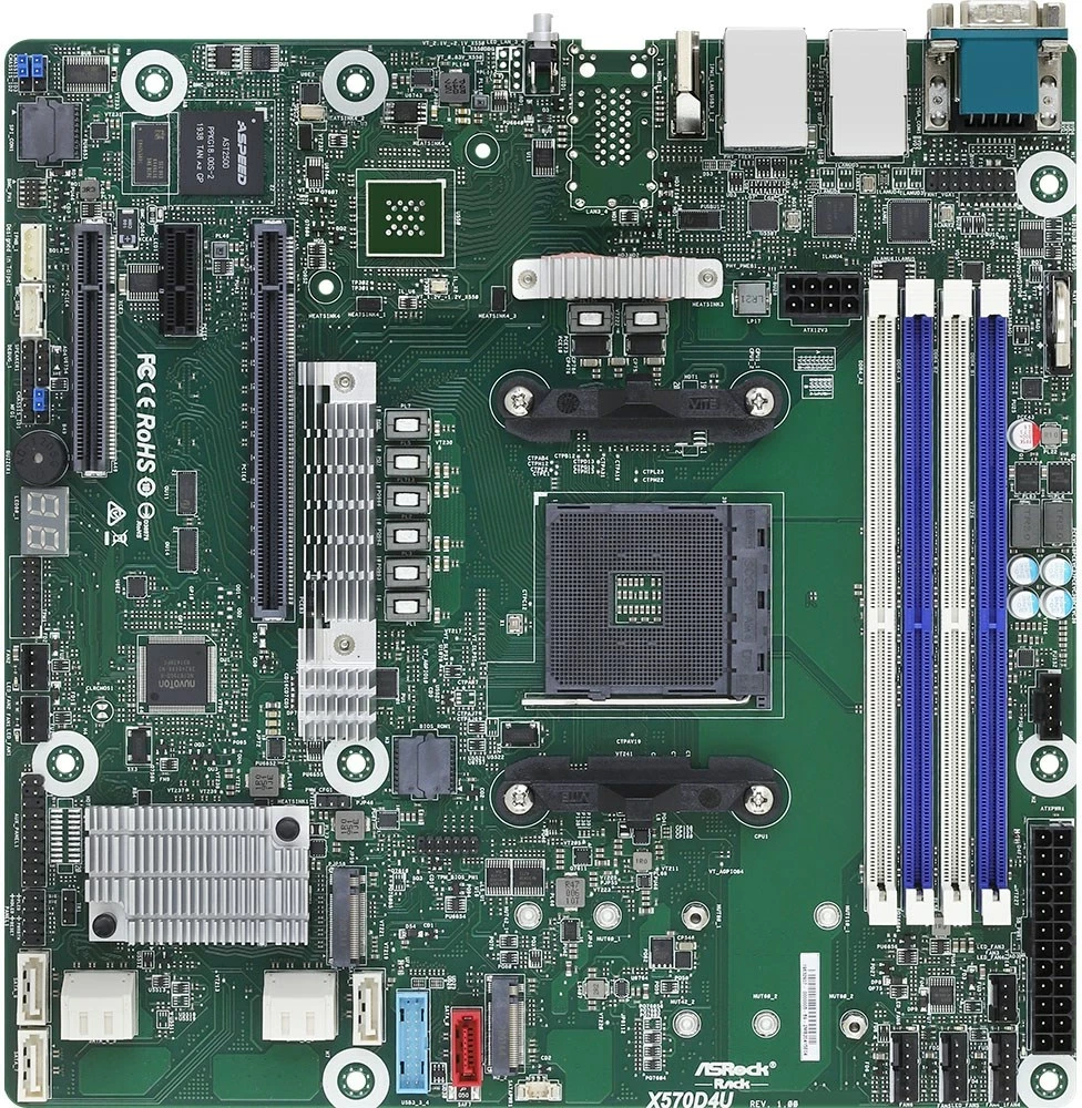 Pllakë amë Asrock X570D4U, Socket AM4, micro ATX
