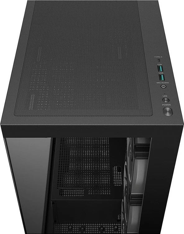 Kasë Deepcool CG580 4F V2, Midi Tower, xham i temperuar, RGB, e zezë