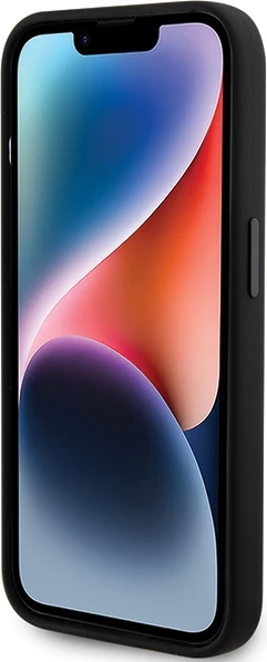 Mbështjellës Karl Lagerfeld Silicone Ikonik Metal Pin për iPhone 15 Pro, i zi