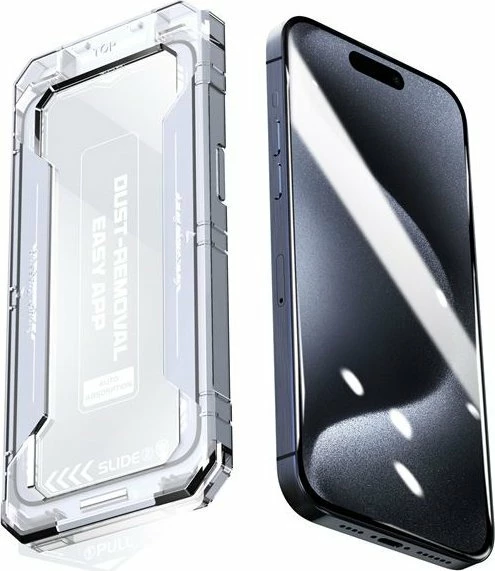 Xham mbrojtës Mobile Origin për iPhone 16 Pro, me aplikator, 9H, 0.33 mm, full cover, i verdhë