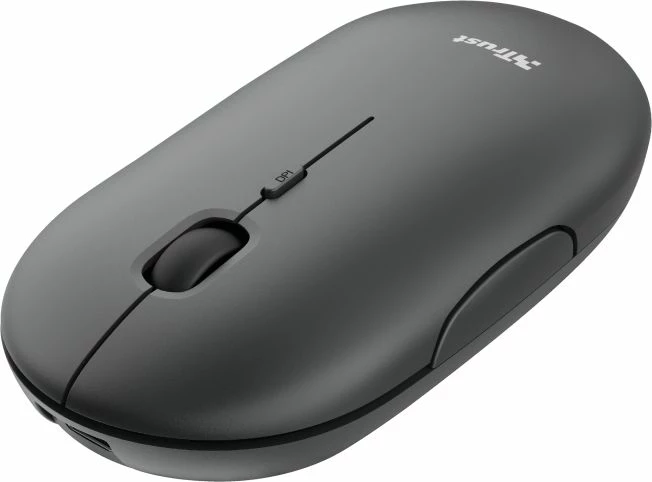 Maus wireless i rikarikueshëm Trust Puck 24059 ultra i hollë 1600 DPI, i zi