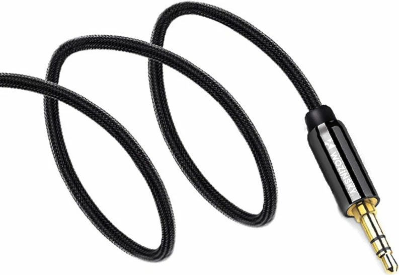 Kabllo AUX Wozinsky WACSAB-2M, mini jack 3.5 mm mashkull-mashkull, 2 m, e zezë