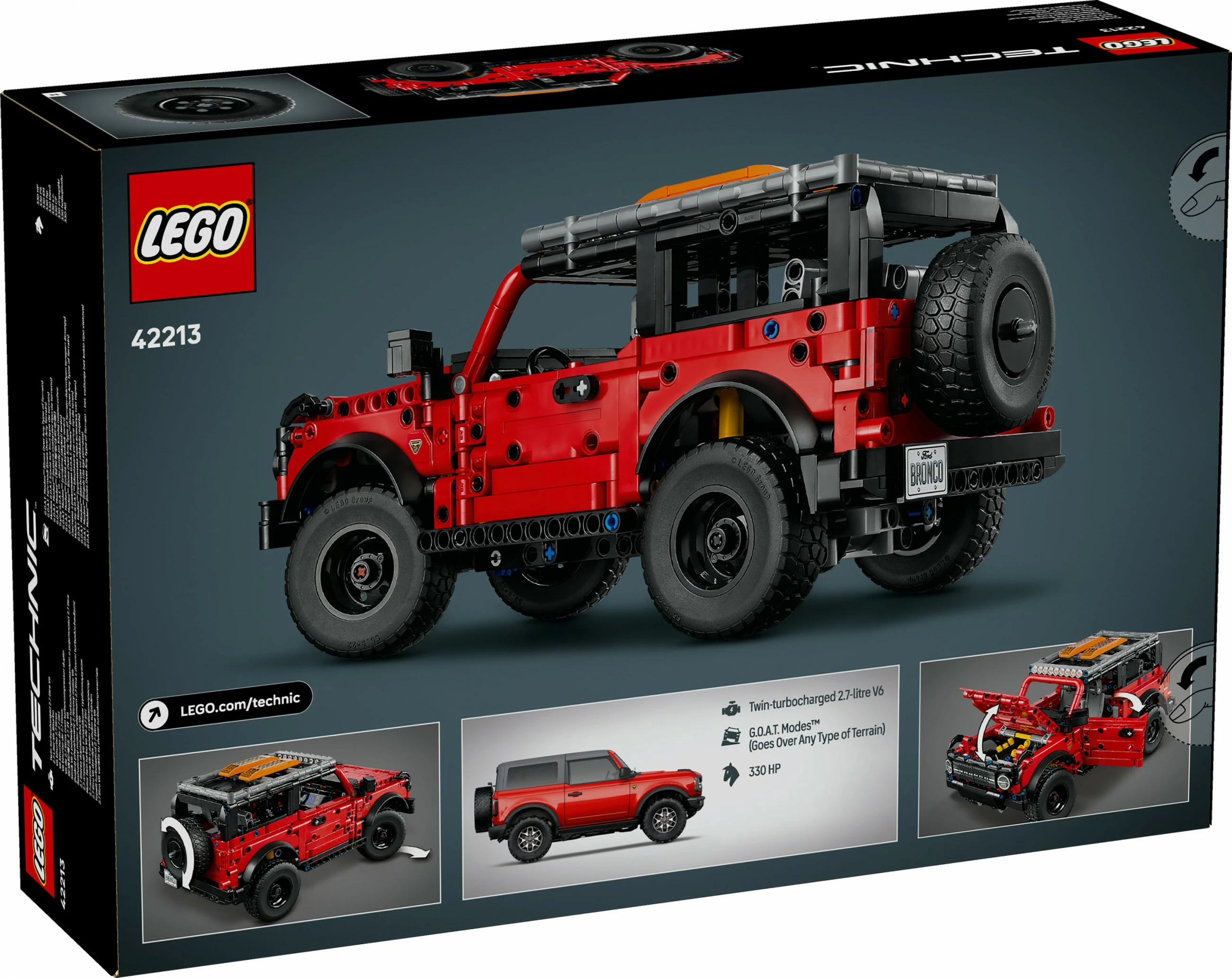 Set ndërtimi LEGO Technic Ford Bronco 42213, 943 pjesë, multikolor