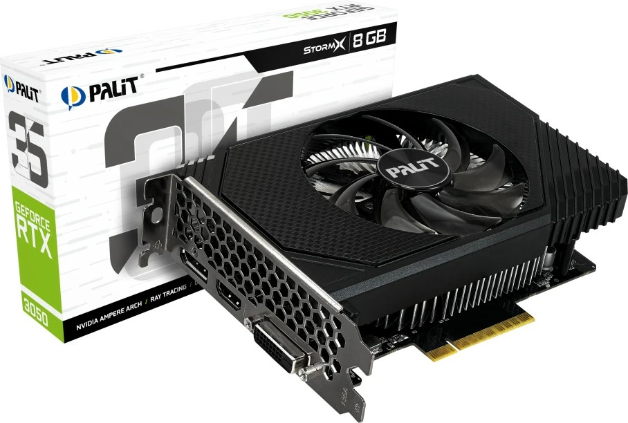 Kartelë grafike Palit GeForce RTX 3050 StormX, 8GB GDDR6, PCI Express 4.0, e zezë