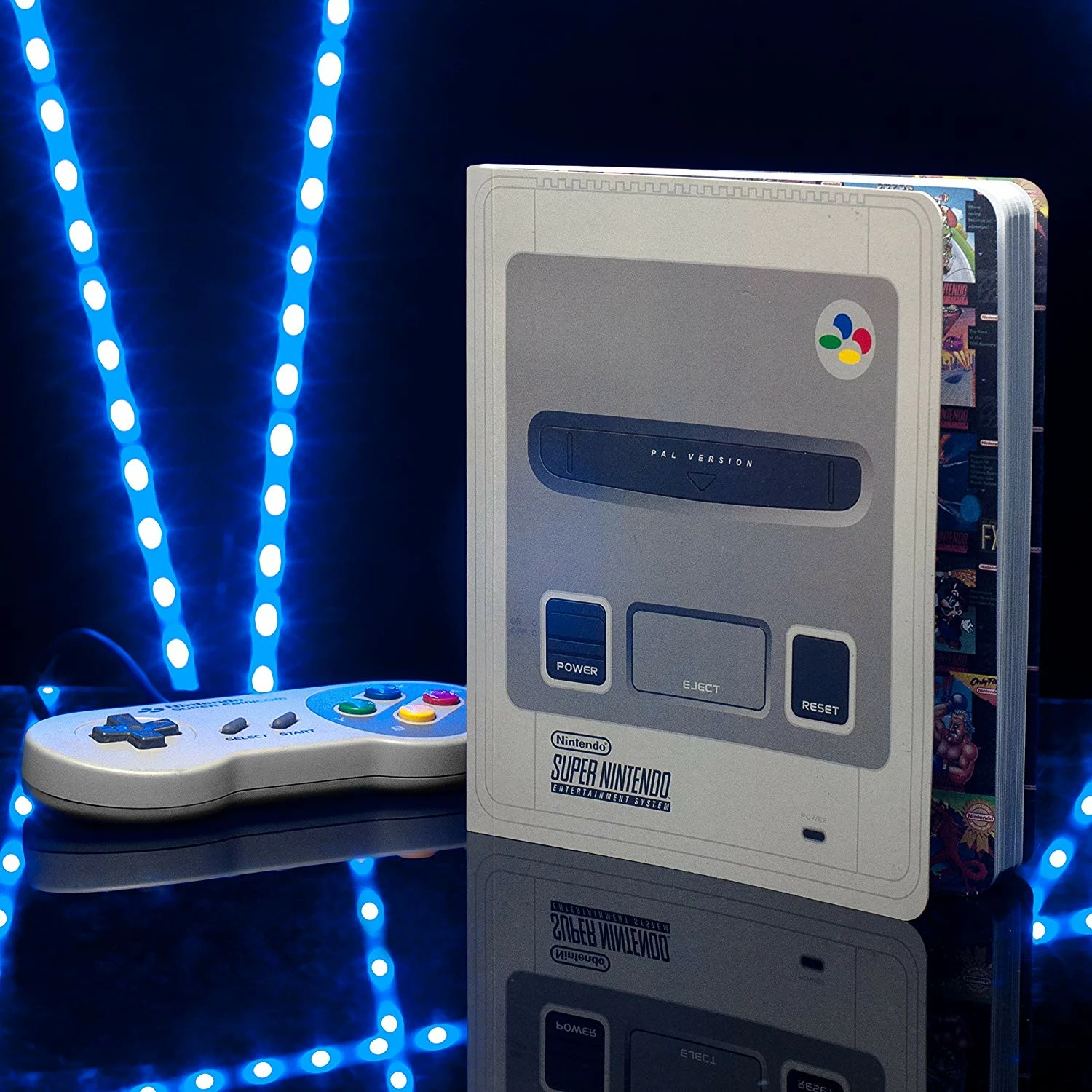 Fletore Paladone Nintendo SNES me vija, dizajn konsolë retro