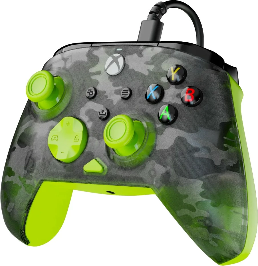 Kontroller me kabllo Turtle Beach Rematch Core për Xbox/PC, Camo zi/verdhe