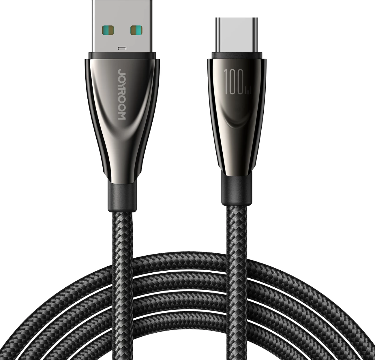 Kabllo karikimi dhe të dhënash Joyroom Pioneer Series SA31-AC6, USB-A në USB-C, 1.2m, 100W, e zezë