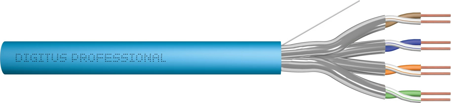 Kabllo rrjeti Digitus Cat6a 100m, U/FTP, LSZH, kaltër