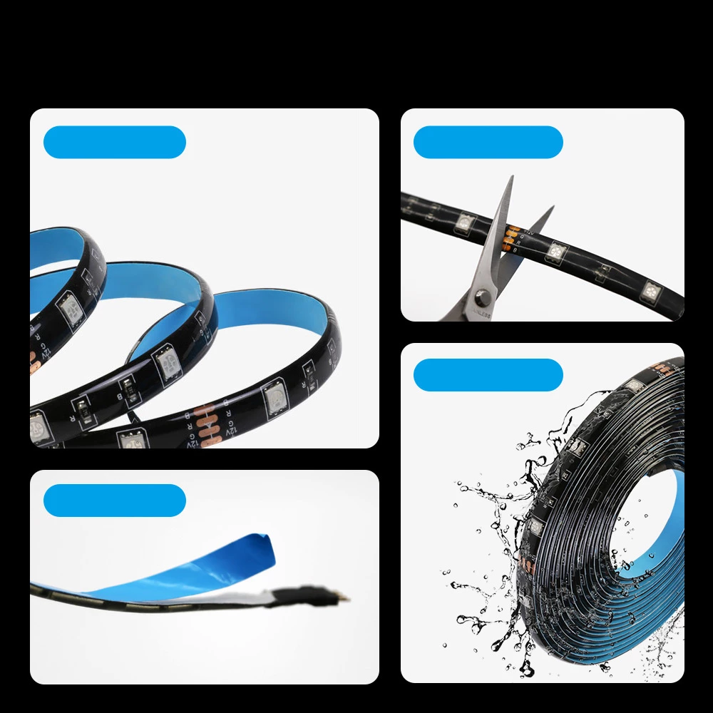 Shirit LED inteligjent Sonoff L2-5M, 5m, RGB, Wi-Fi, me telekomandë, i papërshkueshëm nga uji, set