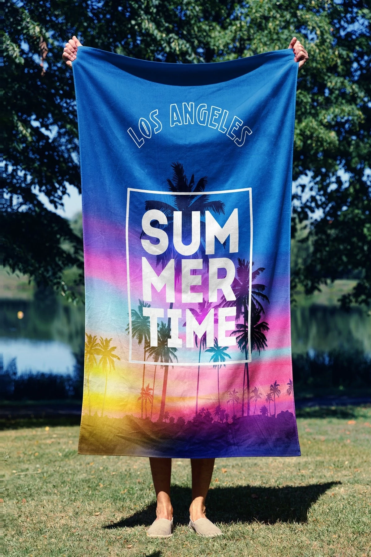 Peshqir plazhi Mijolnir, Summer Time, 70x130cm, shumëngjyrësh
