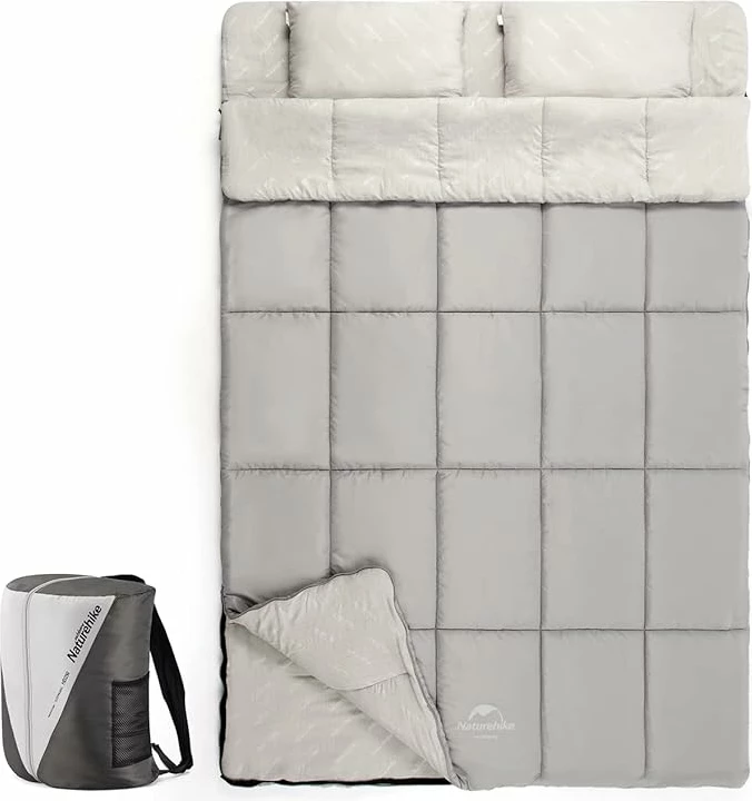 Thes gjumi dopio me jastëk Naturehike, 48 x 40 x 7.62 cm, hiri