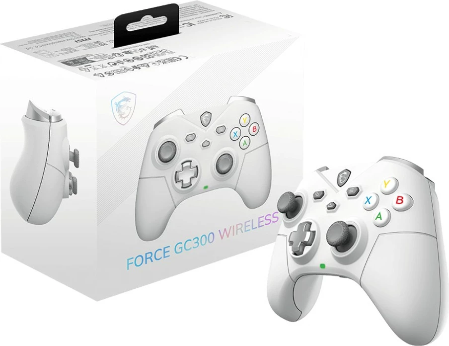 Gamepad MSI FORCE GC300 Wireless, PC, i bardhë