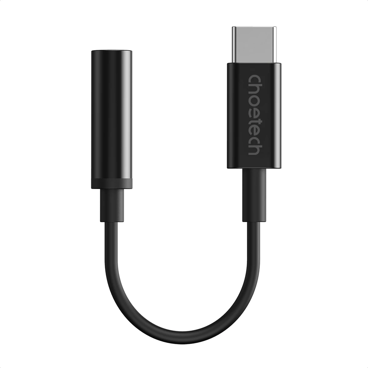 Adapter audio Choetech AUX003, USB-C në 3.5mm, i zi
