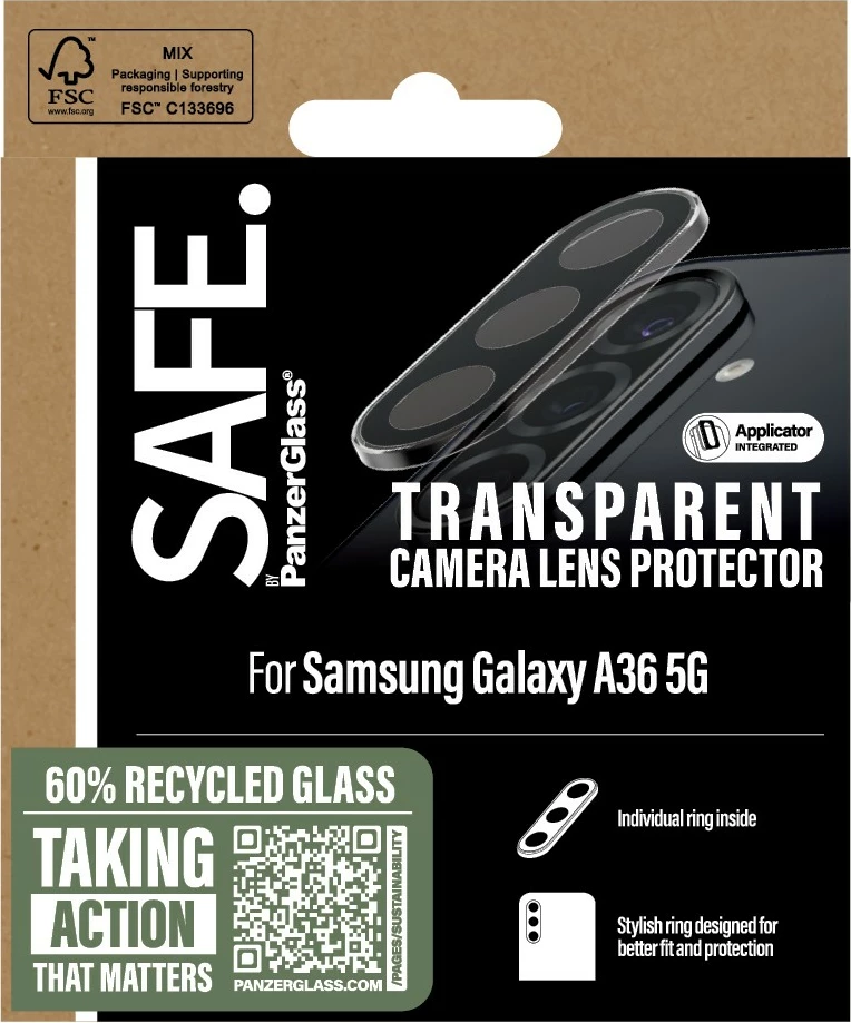 Mbrojtës xhami kamerë PanzerGlass Samsung Galaxy A36 5G transparent