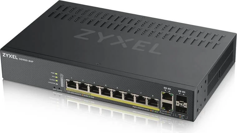 Switch ZyXEL GS1920-8HPV2, Managed Gigabit Ethernet, PoE, E zezë